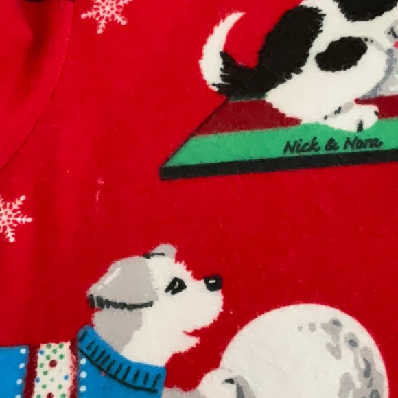 Nick & Nora Winter Pups Flannel Pajama Set Size L - Picture 16 of 16
